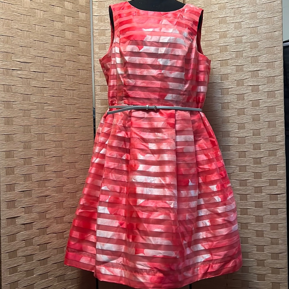 Shimmery Pink Striped Jessica Howard Dress sz 14W